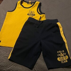 Polo by Ralph Lauren Yellow and Black Athletic Set